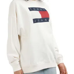 Tommy Hilfiger White Logo Regular Fit Sweatshirt image 4