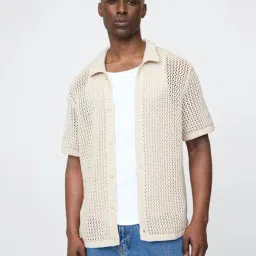 GAP Beige Cotton Regular Fit Solid Shirt-picture-12