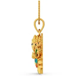 joyalukkas Shree Ganesh Gold Pendant image 3