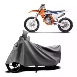 Auto Pearl Two Wheeler Cover with Bag for KTM 450, Silver-picture-16