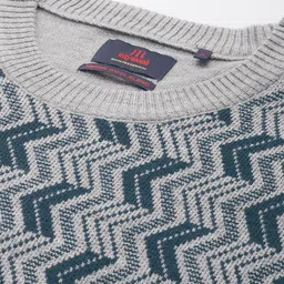 Raymond Men Chevron With Embroidered Detail Round Neck Pullover image 2