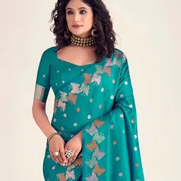 CANIZZARO Woven Design Zari Banarasi Saree image 3