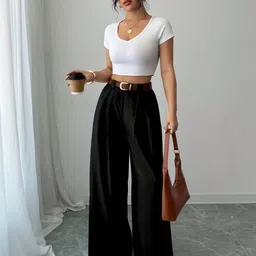 CORSICA Women Relaxed Loose Fit High-Rise Trousers-picture-19