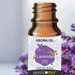 PEEPALCOMM White & Brown Leaf Pattern Electric Kapoordani With Lavender Oil-10 ml image 3