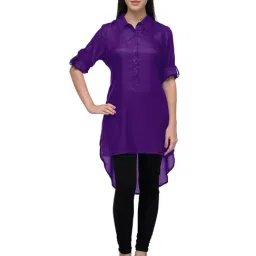 PATRORNA Purple Regular Fit Pathani Kurta-picture-15