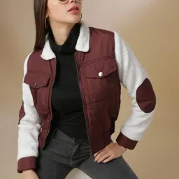 Campus Sutra Brown Regular Fit Jacket image 5