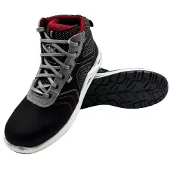 Allen Cooper Steel Toe Safety Shoe High Ankle PU Sole UK 11 Size Black for Industrial Use, ACL 11692 image 5