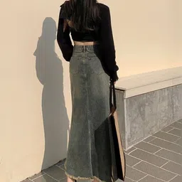 KPOP A-Line Midi Skirt image 2