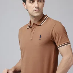 U.S. Polo Assn. Polo Collar Pure Cotton Slim Fit T-shirt-picture-50
