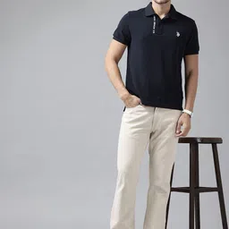 U.S. Polo Assn. Denim Co. Men Polo Collar Slim Fit Cotton T-shirt image 2