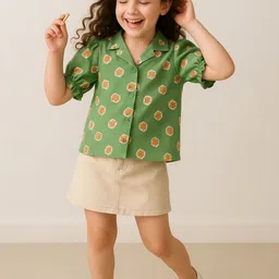 TALES & STORIES Geometric Printed Girls Tops-picture-57