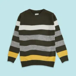 Pantaloons Junior Multicolor Striped Full Sleeves Sweater-picture-25