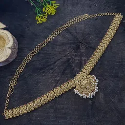 GRIIHAM Pearls Studded Laxmi Waist Chain-picture-33