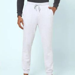 Ajile by Pantaloons Light Grey Melange Cotton Slim Fit Nightwear Joggers-picture-28