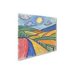 nestroots Blue & Yellow 4 Pieces Canvas Paintings Wall Arts image 5