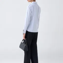 Wardrobe by Westside White Striped Shirt image 2