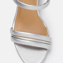 Mast & Harbour Silver-Toned Solid Block Heels image 2
