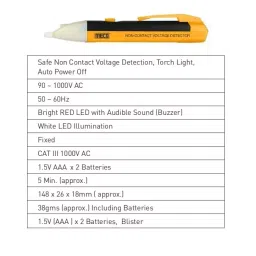 Meco 1.5 V Non-Contact Voltage Detector Range, NCVD-1000S image 3