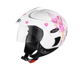 Studds MARSHALL KIDS D2 DECOR WHITE 500 mm X Small Open Face Helmet, D2 WHITE N8 GIRLS-image-2