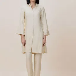 BARARA ETHNIC Shirt Collar Tunic with Trousers-image-34