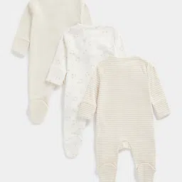 mothercare Kids Pack of 3 Printed Sleepsuit image 4
