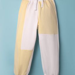 Pine Kids 100% Cotton Full Length Cut & Sew Lounge Pant - Light Yellow & White-picture-36
