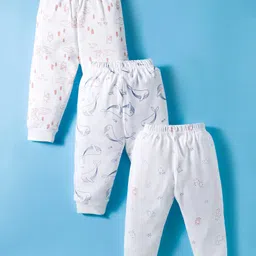 Zero Interlock Knit Full Length Printed Lounge Pants Pack of 3 - White-picture-13