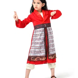 Little Surprise Box Blended Halloween Theme Full Sleeves Korean War Princess Costume Set - Red-image-12
