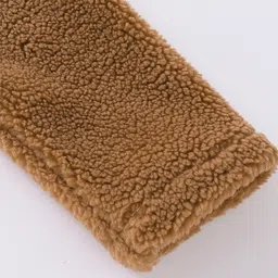 Mark & Mia Full Sleeves Fur Jacket With Collar Neck - Brown image 5