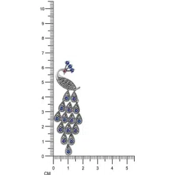 Rihi by P.C. Chandra Jewellers 92.5 Sterling Silver Peacock Dangler Earrings for Women & Girls image 5