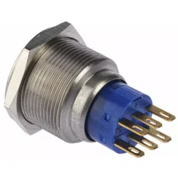 RS PRO Push Button Switch Momentary Panel Mount 22.2 mm Cutout DPDT 250 V AC, 1759271 image 4