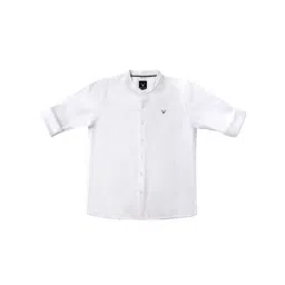 Allen Solly Junior White Solid Full Sleeves Shirt-picture-18