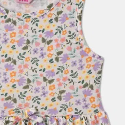 R&B Kids Multi Floral Regular Fit Dress image 3