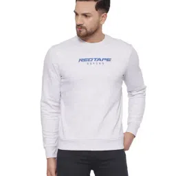 Red Tape Light Grey Melange Printed Sweatshirt-image-70