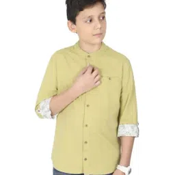 Manet Kids Yellow Regular Fit Shirt-picture-10