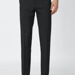 Van Heusen Grey Slim Fit Checks Trousers-picture-36