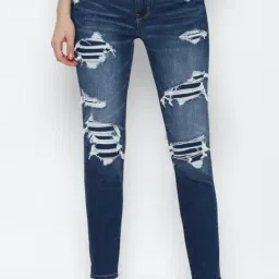 American Eagle Outfitters Blue Distressed Slim Fit Jeans-picture-33