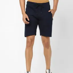 celio Celio* Navy Cotton Regular Fit Shorts-picture-15