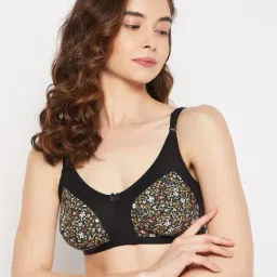 Clovia Black Printed Full Coverage Non-Wired Bra-picture-21