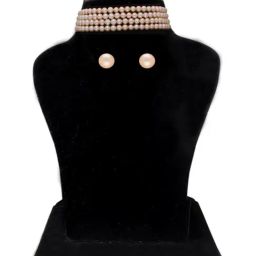 Sri Jagdamba Pearls Treasure Cream Necklace & Earring Set-picture-38