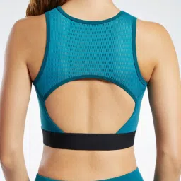 Reebok Blue Round Neck Sports Crop Top image 4