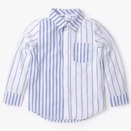 GAP Boys Blue Cotton Striped Shirt-image-40