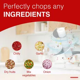 Pigeon Electric Chopper 30W, 250 ml with 3 Stainless Steel Blades (Blue) image 4