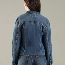 Tommy Hilfiger Blue Cotton Slim Fit Denim Jacket image 2