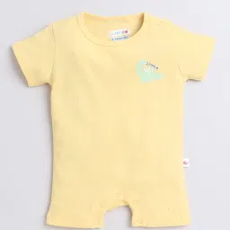 Bumzee Kids Navy & Yellow Printed Romper (Pack Of 2) image 4