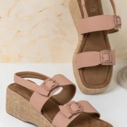 Inc.5 Women's Peach Ankle Strap Wedges-picture-4