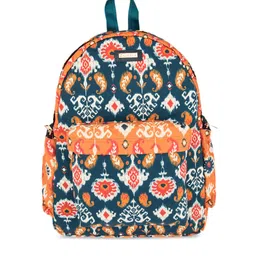 Chumbak Women Orange & Navy Blue Graphic Backpack-picture-17