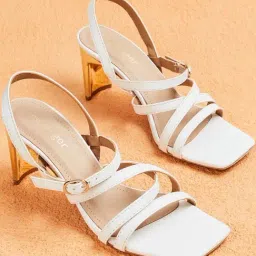 Ginger by Lifestyle Women's White Sling Back Sandals-picture-29