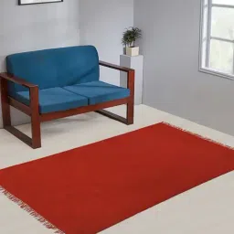 Fabindia Orange Cotton Woven Dhurrie-picture-22