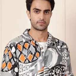 WROGN Men Comfort Opaque Printed Casual Shirt image 4